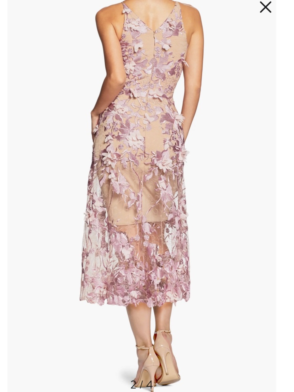 Dress the Population Audrey Embroidered Fit & Flare Dress - Picture 3 of 5